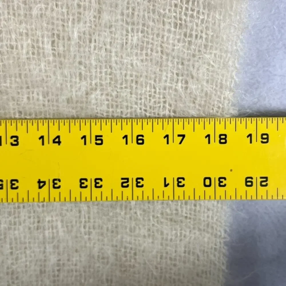 Unbranded Luxurious Rectangle Thin Open Knit Soft Mohair Fringe Scarf 68